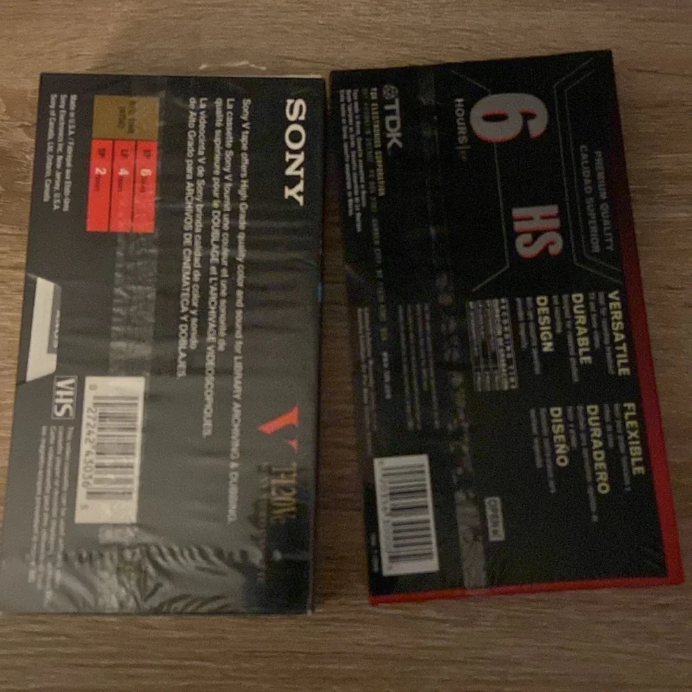TDK and Sony VHS Tapes-new/sealed